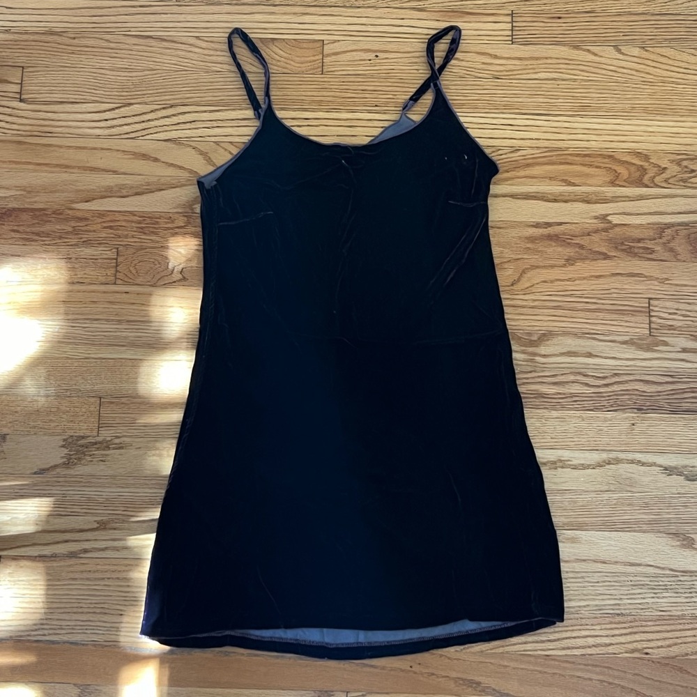 Dark purple velvet dress